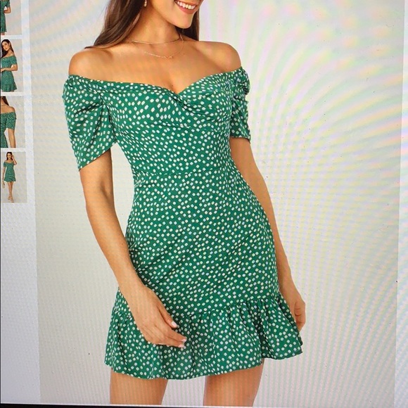 SHEIN | Dresses | Shein Green Floral 